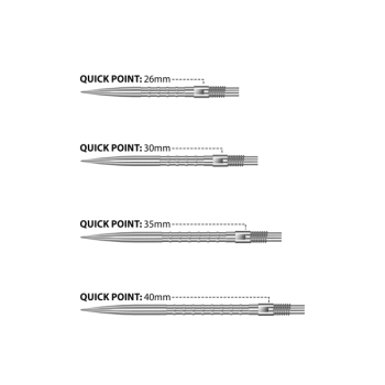 Preview: Harrows QUICK POINT   -   HM Grip   -   Silver   -   35 mm