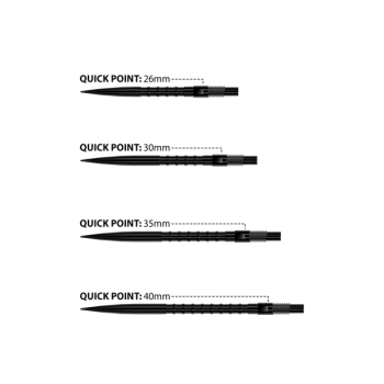 Preview: Harrows QUICK POINT   -   HM Grip   -   Black   -   30 mm