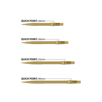 Preview: Harrows QUICK POINT   -   HM Grip   -   Gold   -   26 mm