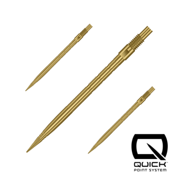 Harrows QUICK POINT   -   Micro Grip   -   Gold   -   35 mm
