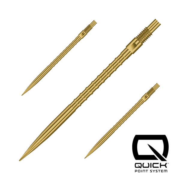 Harrows QUICK POINT   -   HM Grip   -   Gold   -   40 mm