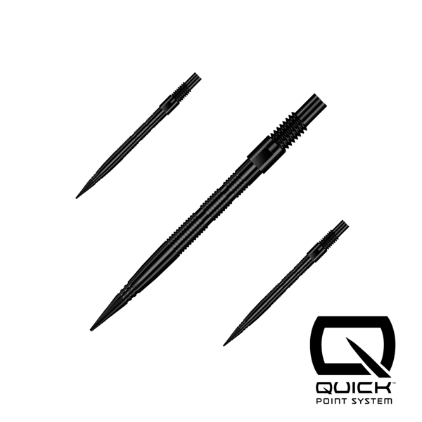 Harrows QUICK POINT   -   Micro Grip   -   Black   -   26 mm