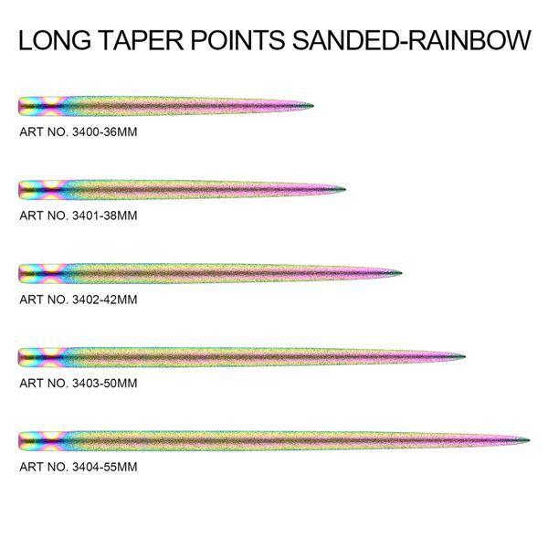 One80 LONG TAPER POINTS (Sand Coated)   -   Rainbow   -   42 mm
