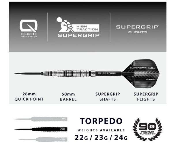 Harrows SUPERGRIP QP TORPEDO - 24 Gramm