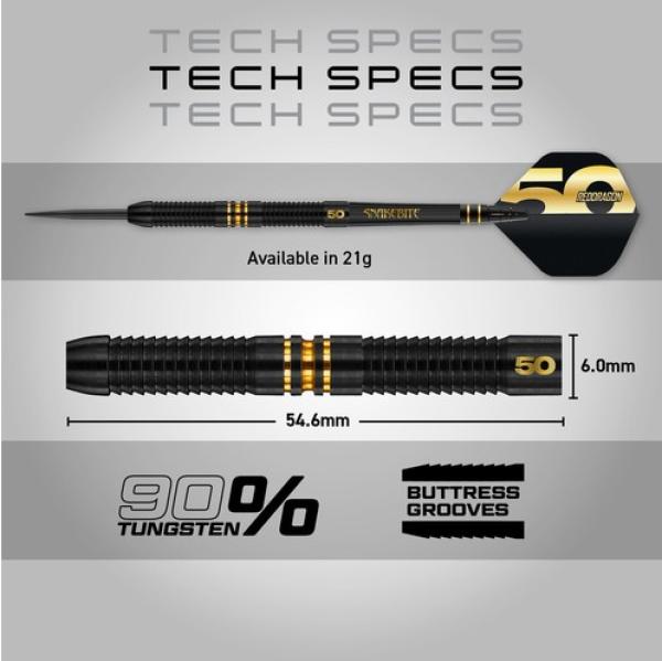 Red Dragon PETER WRIGHT 'Snakebite' - 50 Years Limited Edition Dart - 21 Gramm